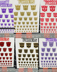 Transformation Toys Stickers Anime Decepticons Autobots G1 Symbol Decal Custom DIY Scene Accessories Decoration Boy Gril Gift