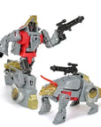 BPF 5IN1 ABS Model Transformation G1 Robot Toy Dinoking Volcanicus Grimlock Slag Sludge Snarl Swoop Slash Dinobots Action Figure
