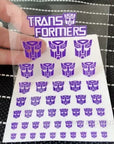 Transformation Toys Stickers Anime Decepticons Autobots G1 Symbol Decal Custom DIY Scene Accessories Decoration Boy Gril Gift