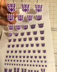 Transformation Toys Stickers Anime Decepticons Autobots G1 Symbol Decal Custom DIY Scene Accessories Decoration Boy Gril Gift