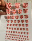 Transformation Toys Stickers Anime Decepticons Autobots G1 Symbol Decal Custom DIY Scene Accessories Decoration Boy Gril Gift