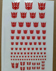 Transformation Toys Stickers Anime Decepticons Autobots G1 Symbol Decal Custom DIY Scene Accessories Decoration Boy Gril Gift