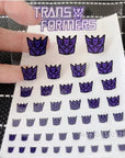 Transformation Toys Stickers Anime Decepticons Autobots G1 Symbol Decal Custom DIY Scene Accessories Decoration Boy Gril Gift