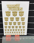 Transformation Toys Stickers Anime Decepticons Autobots G1 Symbol Decal Custom DIY Scene Accessories Decoration Boy Gril Gift