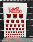 Transformation Toys Stickers Anime Decepticons Autobots G1 Symbol Decal Custom DIY Scene Accessories Decoration Boy Gril Gift