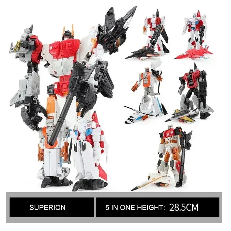 5in1 Superion HZX Transformation Toys Anime Action Figure KO G1 Robot Aircraft Engineering Vehicle Model NO Box
