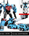 Haizhixing 5 in 1 Bruticus Devastator Superion Defensor Transformation Robot Car Action Figures Aircraft Model Kids Boy Toy
