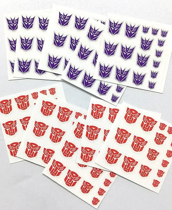Transformation Toys Stickers Anime Decepticons Autobots G1 Symbol Decal Custom DIY Scene Accessories Decoration Boy Gril Gift