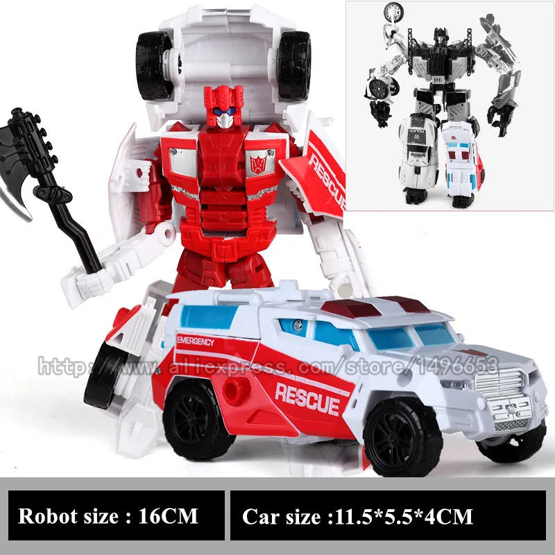 Haizhixing 5 in 1 Bruticus Devastator Superion Defensor Transformation Robot Car Action Figures Aircraft Model Kids Boy Toy