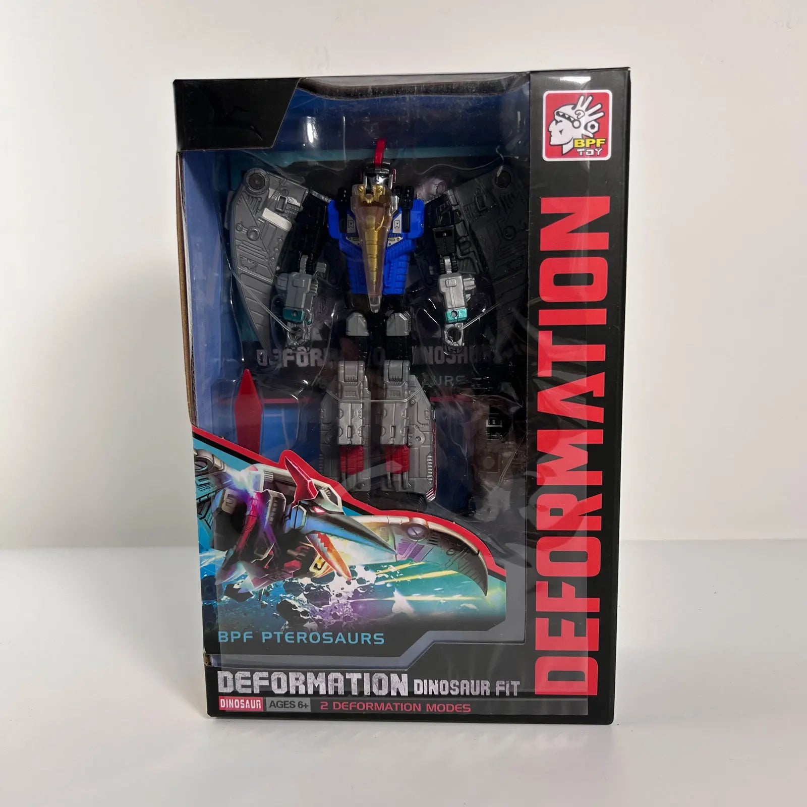 BPF 5IN1 ABS Model Transformation G1 Robot Toy Dinoking Volcanicus Grimlock Slag Sludge Snarl Swoop Slash Dinobots Action Figure