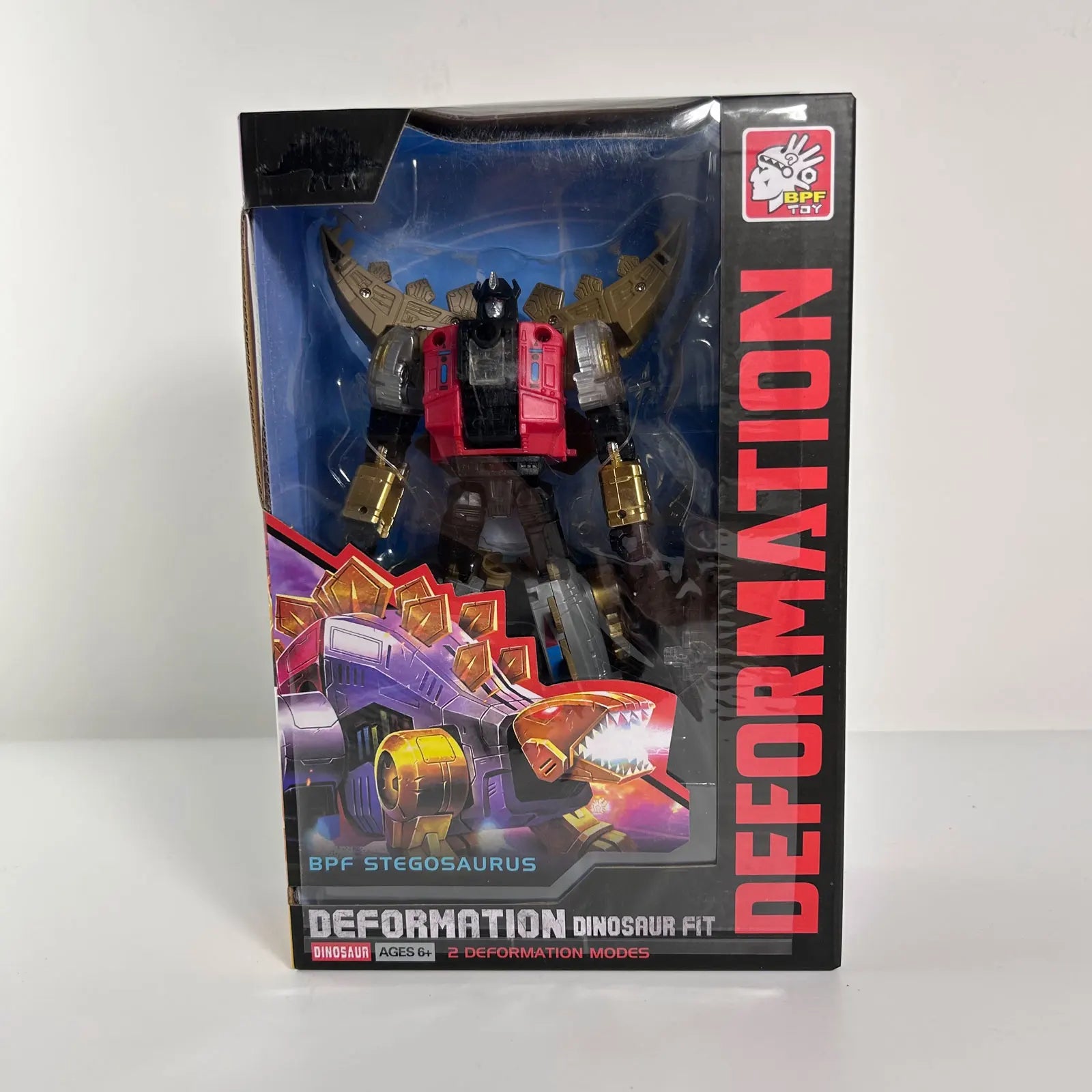 BPF 5IN1 ABS Model Transformation G1 Robot Toy Dinoking Volcanicus Grimlock Slag Sludge Snarl Swoop Slash Dinobots Action Figure