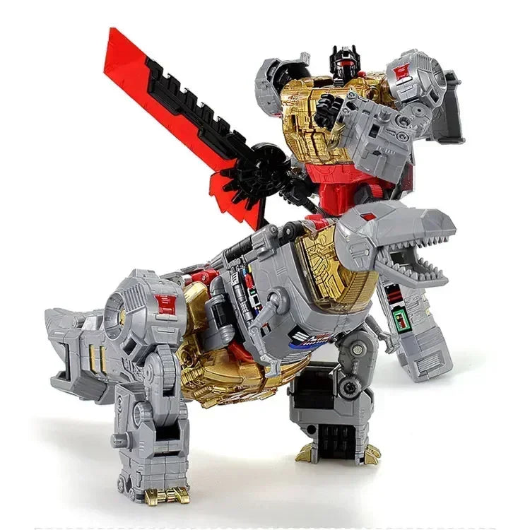 BPF 5IN1 ABS Model Transformation G1 Robot Toy Dinoking Volcanicus Grimlock Slag Sludge Snarl Swoop Slash Dinobots Action Figure
