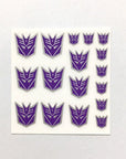 Transformation Toys Stickers Anime Decepticons Autobots G1 Symbol Decal Custom DIY Scene Accessories Decoration Boy Gril Gift