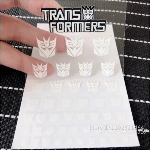 Transformation Toys Stickers Anime Decepticons Autobots G1 Symbol Decal Custom DIY Scene Accessories Decoration Boy Gril Gift