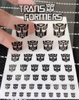 Transformation Toys Stickers Anime Decepticons Autobots G1 Symbol Decal Custom DIY Scene Accessories Decoration Boy Gril Gift