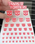 Transformation Toys Stickers Anime Decepticons Autobots G1 Symbol Decal Custom DIY Scene Accessories Decoration Boy Gril Gift