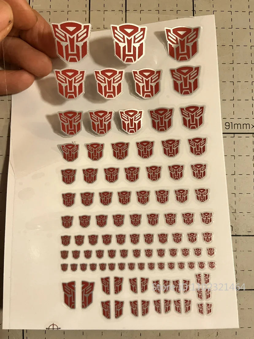 Transformation Toys Stickers Anime Decepticons Autobots G1 Symbol Decal Custom DIY Scene Accessories Decoration Boy Gril Gift