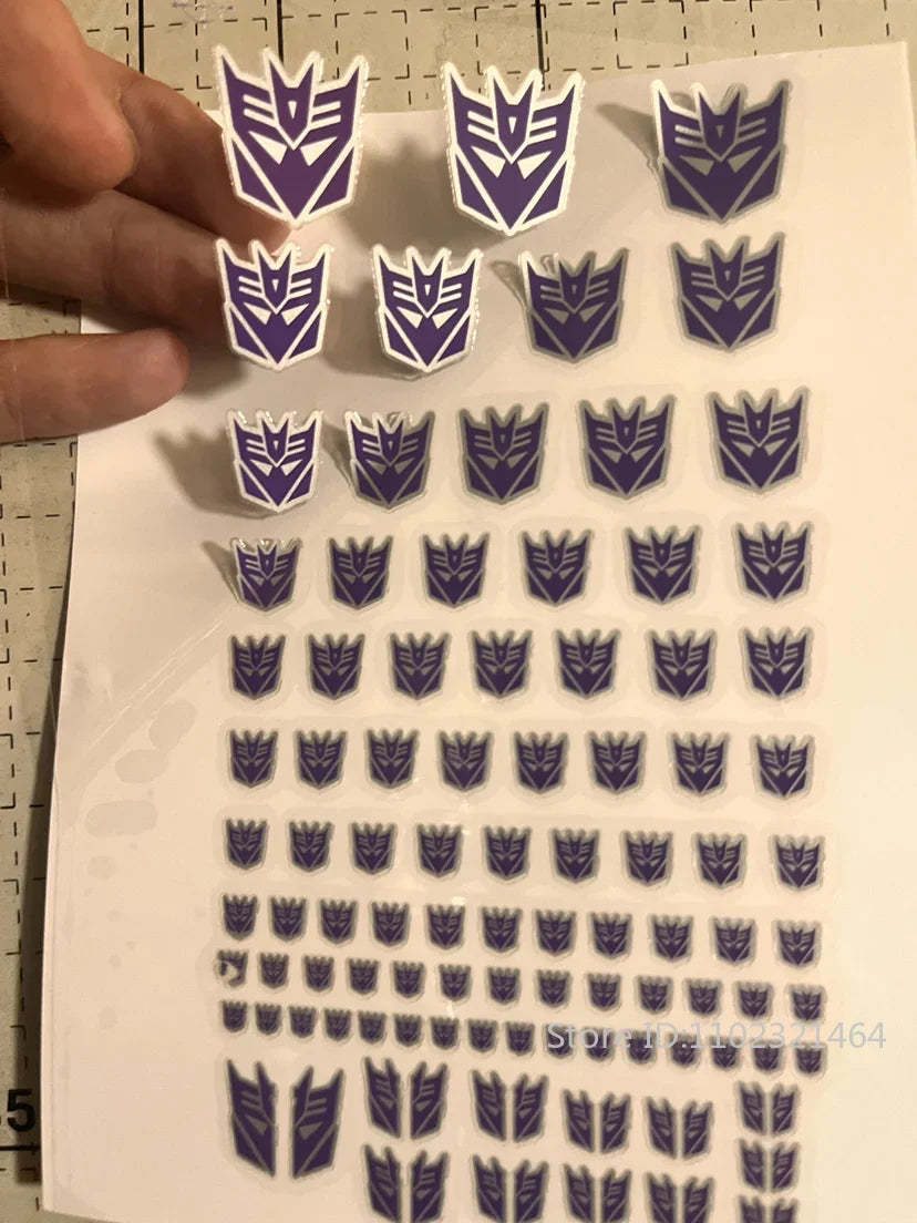 Transformation Toys Stickers Anime Decepticons Autobots G1 Symbol Decal Custom DIY Scene Accessories Decoration Boy Gril Gift