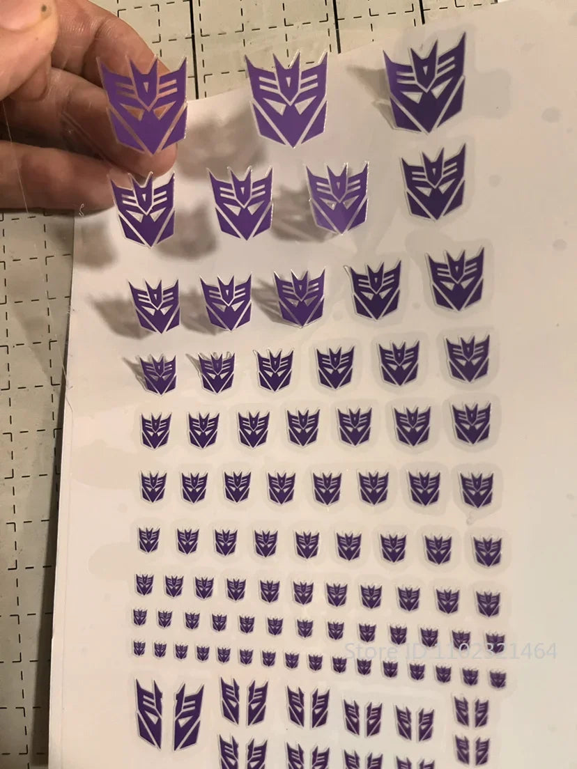 Transformation Toys Stickers Anime Decepticons Autobots G1 Symbol Decal Custom DIY Scene Accessories Decoration Boy Gril Gift