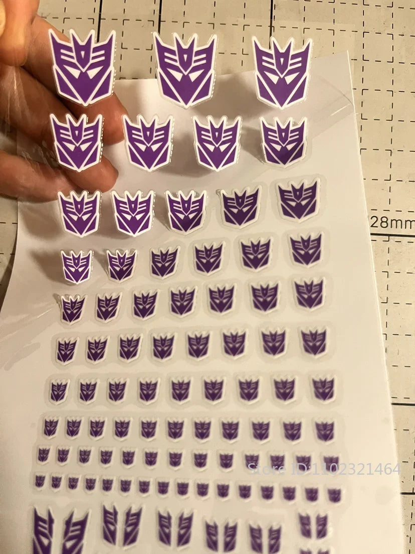 Transformation Toys Stickers Anime Decepticons Autobots G1 Symbol Decal Custom DIY Scene Accessories Decoration Boy Gril Gift