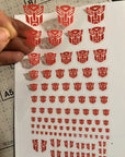 Transformation Toys Stickers Anime Decepticons Autobots G1 Symbol Decal Custom DIY Scene Accessories Decoration Boy Gril Gift