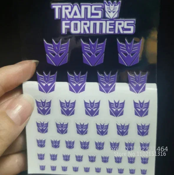 Transformation Toys Stickers Anime Decepticons Autobots G1 Symbol Decal Custom DIY Scene Accessories Decoration Boy Gril Gift