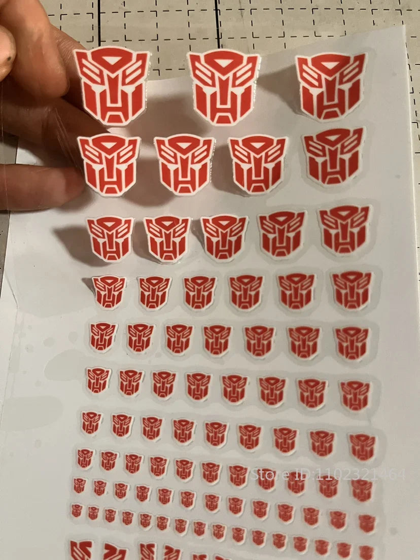 Transformation Toys Stickers Anime Decepticons Autobots G1 Symbol Decal Custom DIY Scene Accessories Decoration Boy Gril Gift