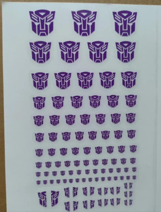 Transformation Toys Stickers Anime Decepticons Autobots G1 Symbol Decal Custom DIY Scene Accessories Decoration Boy Gril Gift