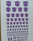 Transformation Toys Stickers Anime Decepticons Autobots G1 Symbol Decal Custom DIY Scene Accessories Decoration Boy Gril Gift