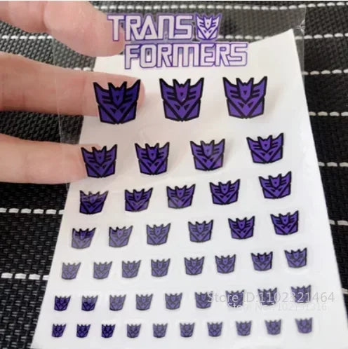 Transformation Toys Stickers Anime Decepticons Autobots G1 Symbol Decal Custom DIY Scene Accessories Decoration Boy Gril Gift