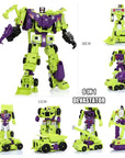 HZX 6In1 Devastator Haizhixing Transformation Toys Anime Action Figure KO G1 Robot Aircraft Engineering Vehicle Model NO Box