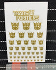 Transformation Toys Stickers Anime Decepticons Autobots G1 Symbol Decal Custom DIY Scene Accessories Decoration Boy Gril Gift
