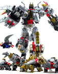 BPF 5IN1 ABS Model Transformation G1 Robot Toy Dinoking Volcanicus Grimlock Slag Sludge Snarl Swoop Slash Dinobots Action Figure