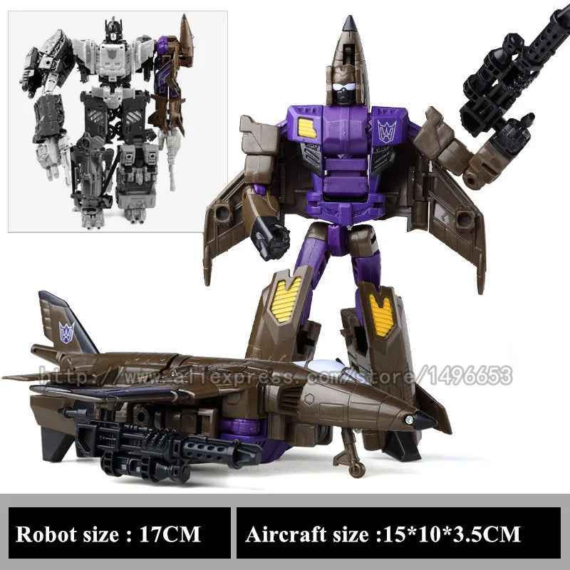 Haizhixing 5 in 1 Bruticus Devastator Superion Defensor Transformation Robot Car Action Figures Aircraft Model Kids Boy Toy