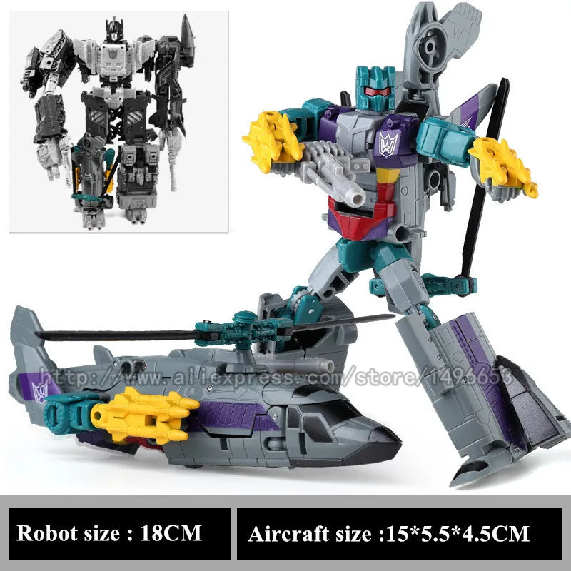 Haizhixing 5 in 1 Bruticus Devastator Superion Defensor Transformation Robot Car Action Figures Aircraft Model Kids Boy Toy