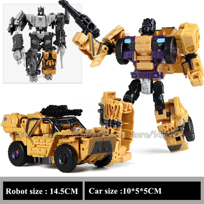 Haizhixing 5 in 1 Bruticus Devastator Superion Defensor Transformation Robot Car Action Figures Aircraft Model Kids Boy Toy